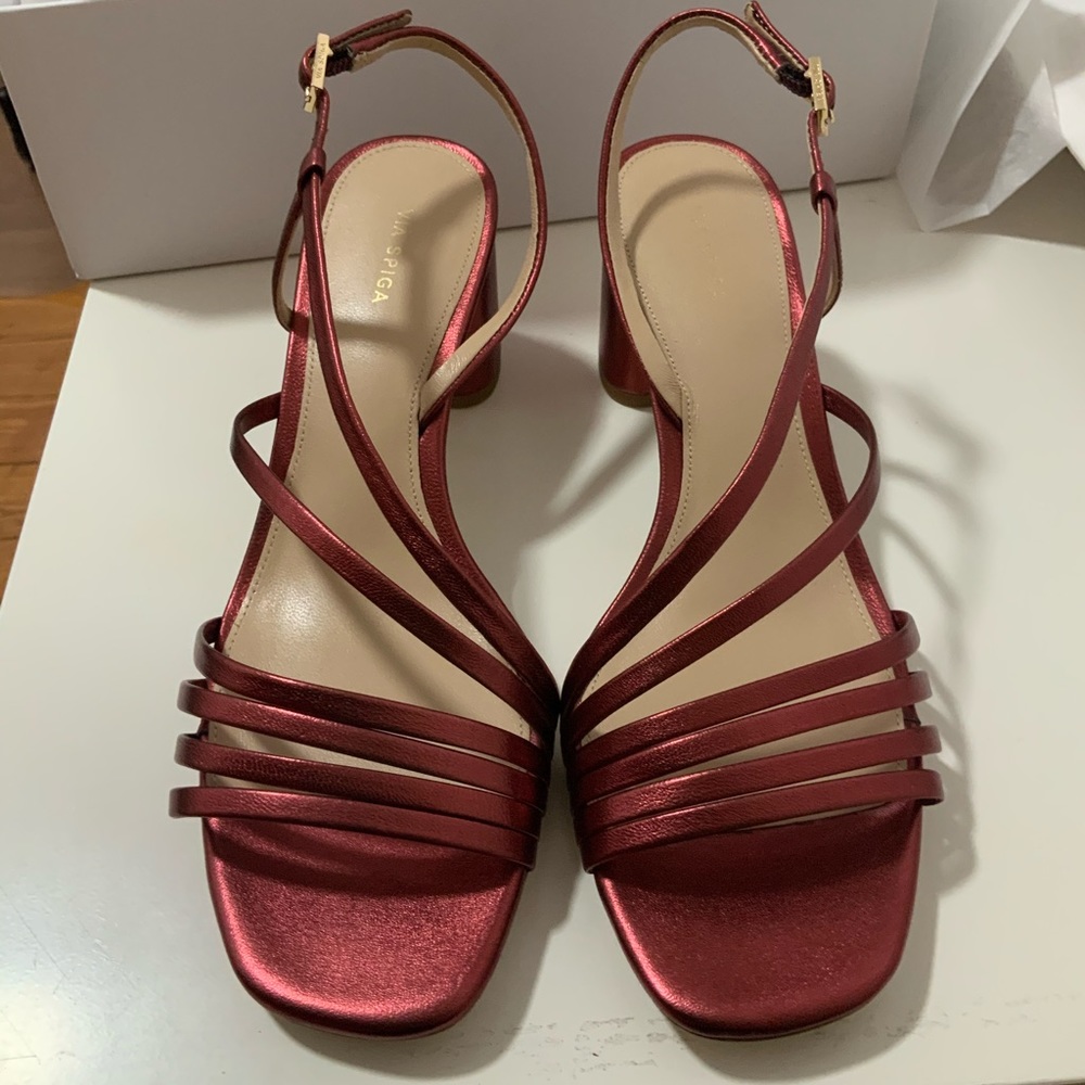 Via Spiga Regina Sandal rosewood size 8 M